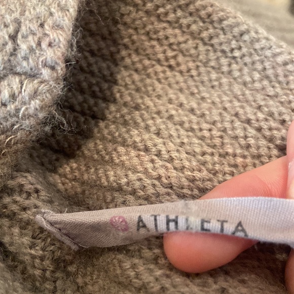 Athleta Taupe Lodge Sweater 100% Merino Wool - Picture 3 of 4